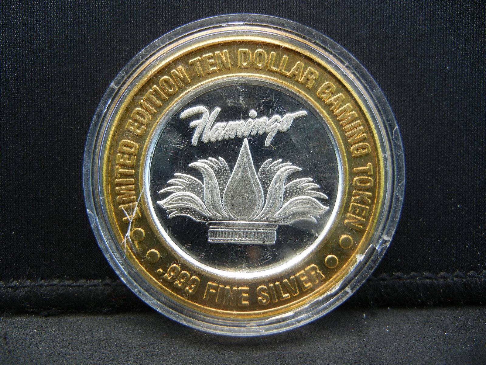 Silver Casino Token Flaming Las Vegas: Silver Casino Token Flaming Las Vegas