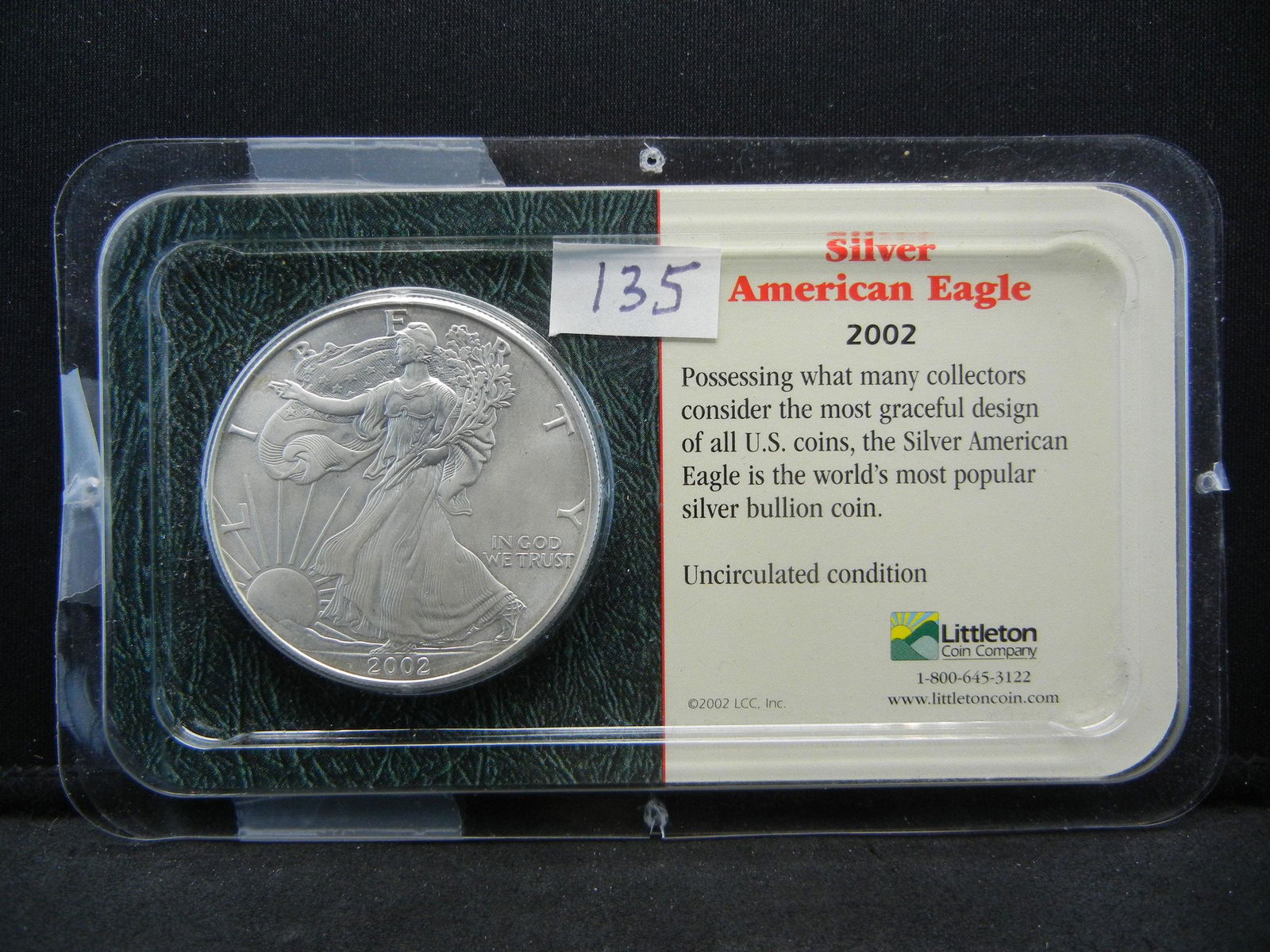 2002 Silver American Eagle Littleton, Has Been Opened (1 of 4)