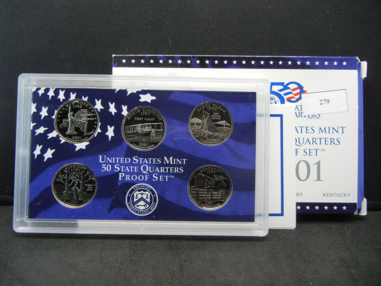 2001 United States Proof Clad Quarter Set w/ Original: 2001 United States Proof Clad Quarter Set w/ Original Packaging