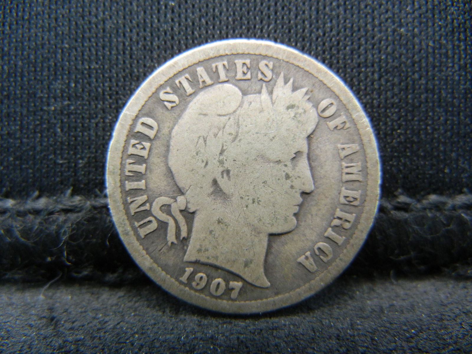 1907-D United States Barber Silver Dime (1 of 2)
