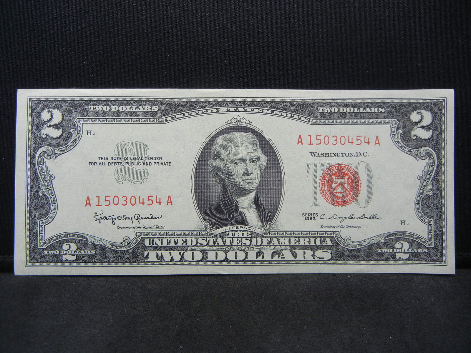 1963 $2.00 Red Seal Very Crisp (1 of 3)