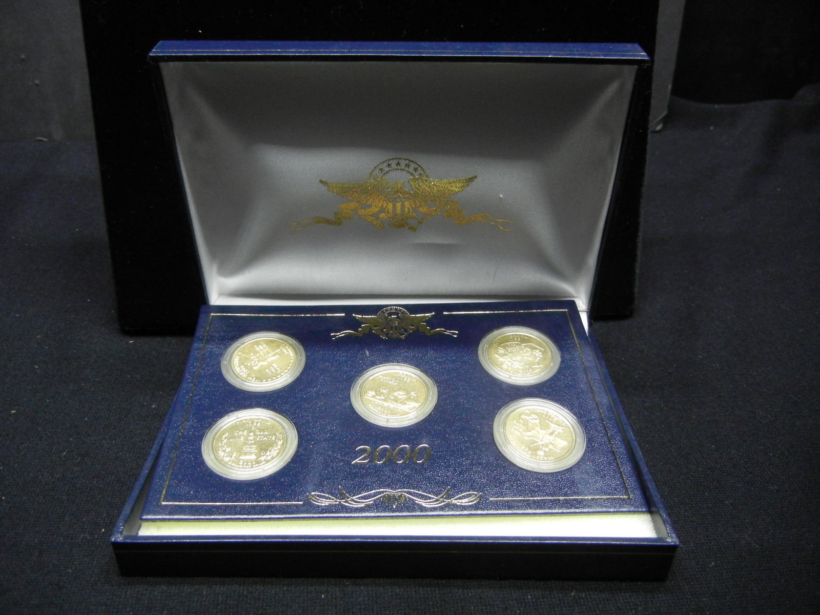 2000 State Quarters (5) 24KT Gold Plated: 2000 State Quarters (5) 24KT Gold Plated