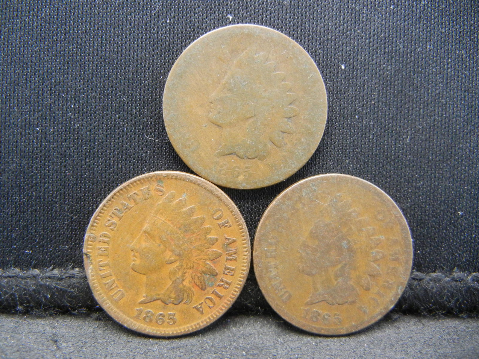 (3) 1865 Indian Cents Better Date (1 of 2)