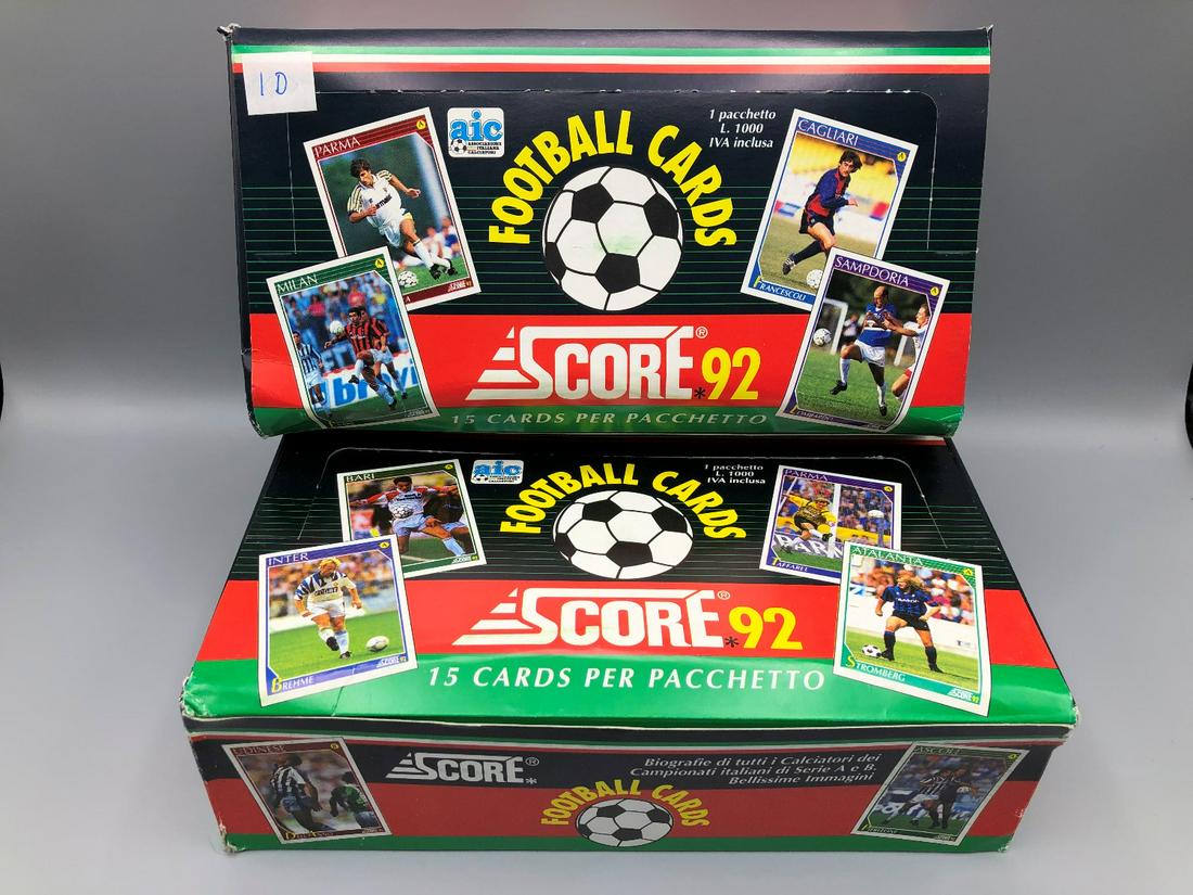 2 Unopened boxes of 92 score soccer: 2 Unopened boxes of 92 score soccer