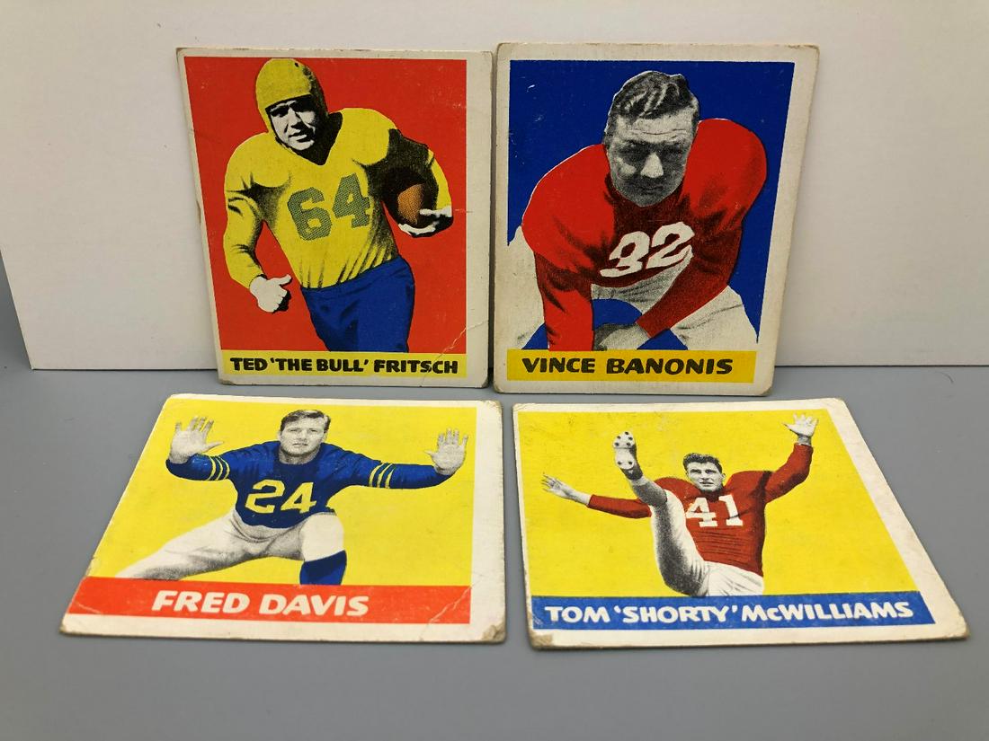 (4) 1948 Leaf Football Cards 8,27,31,35 (1 of 2)