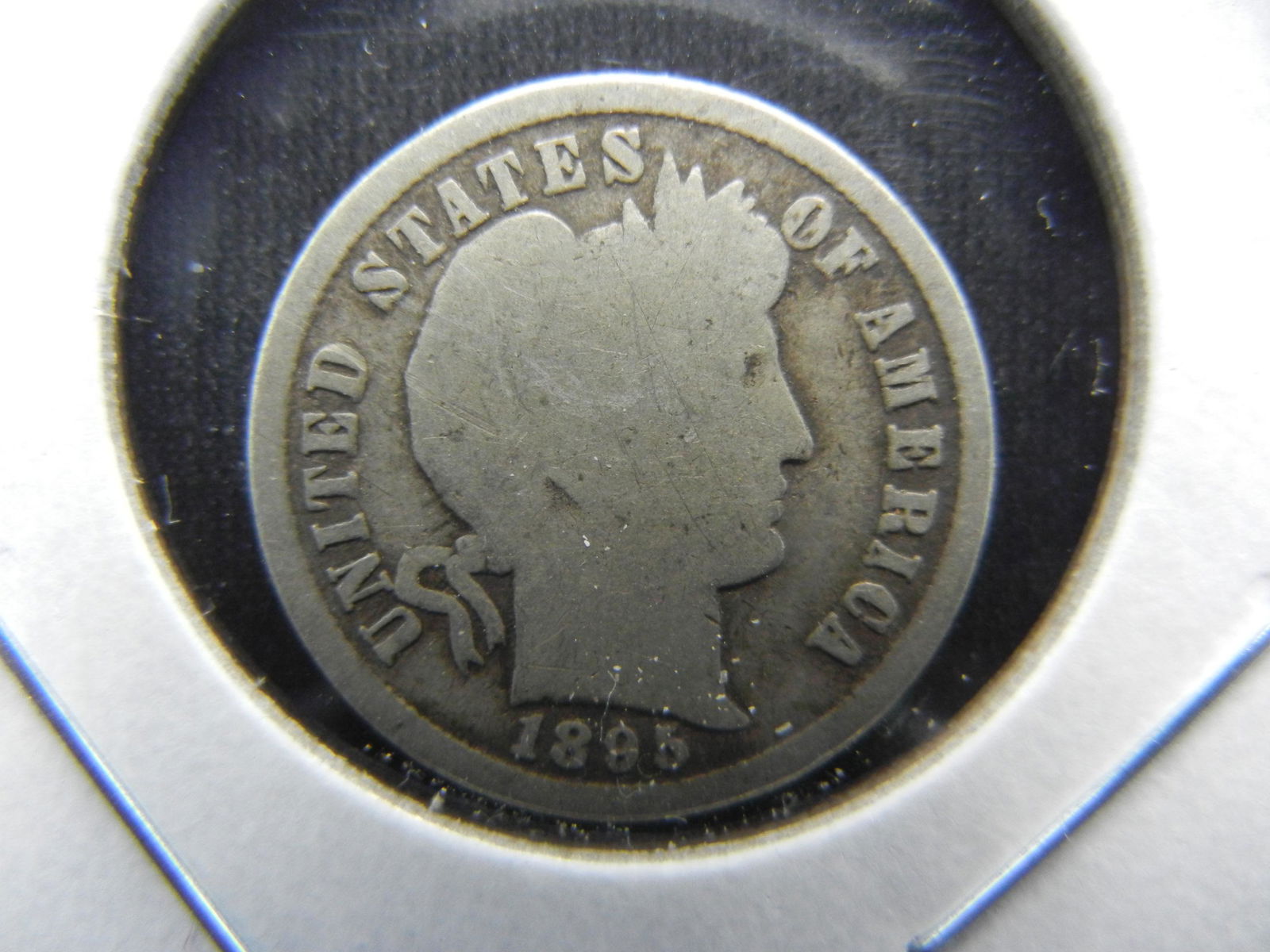 1895-S Barber 10c.  Good+. (1 of 3)