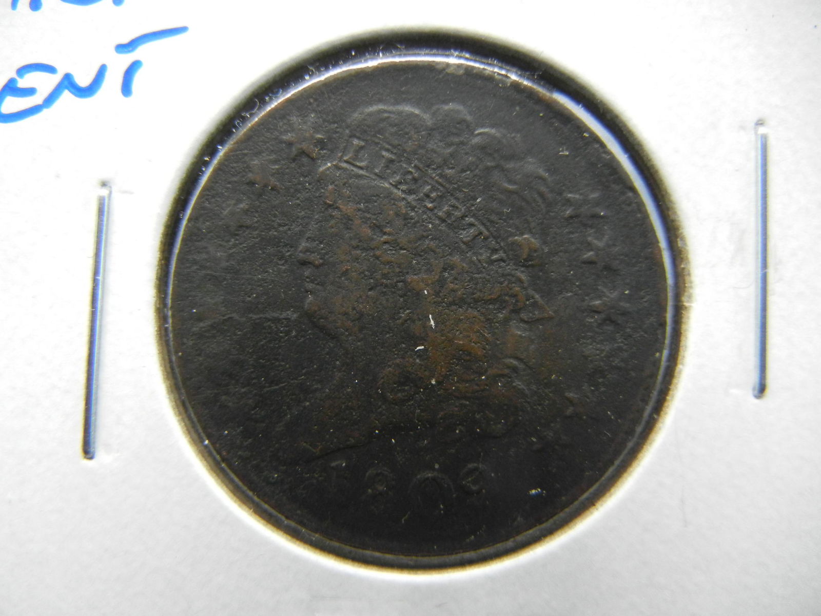 1809 Half Cent.  VF Details. (1 of 3)