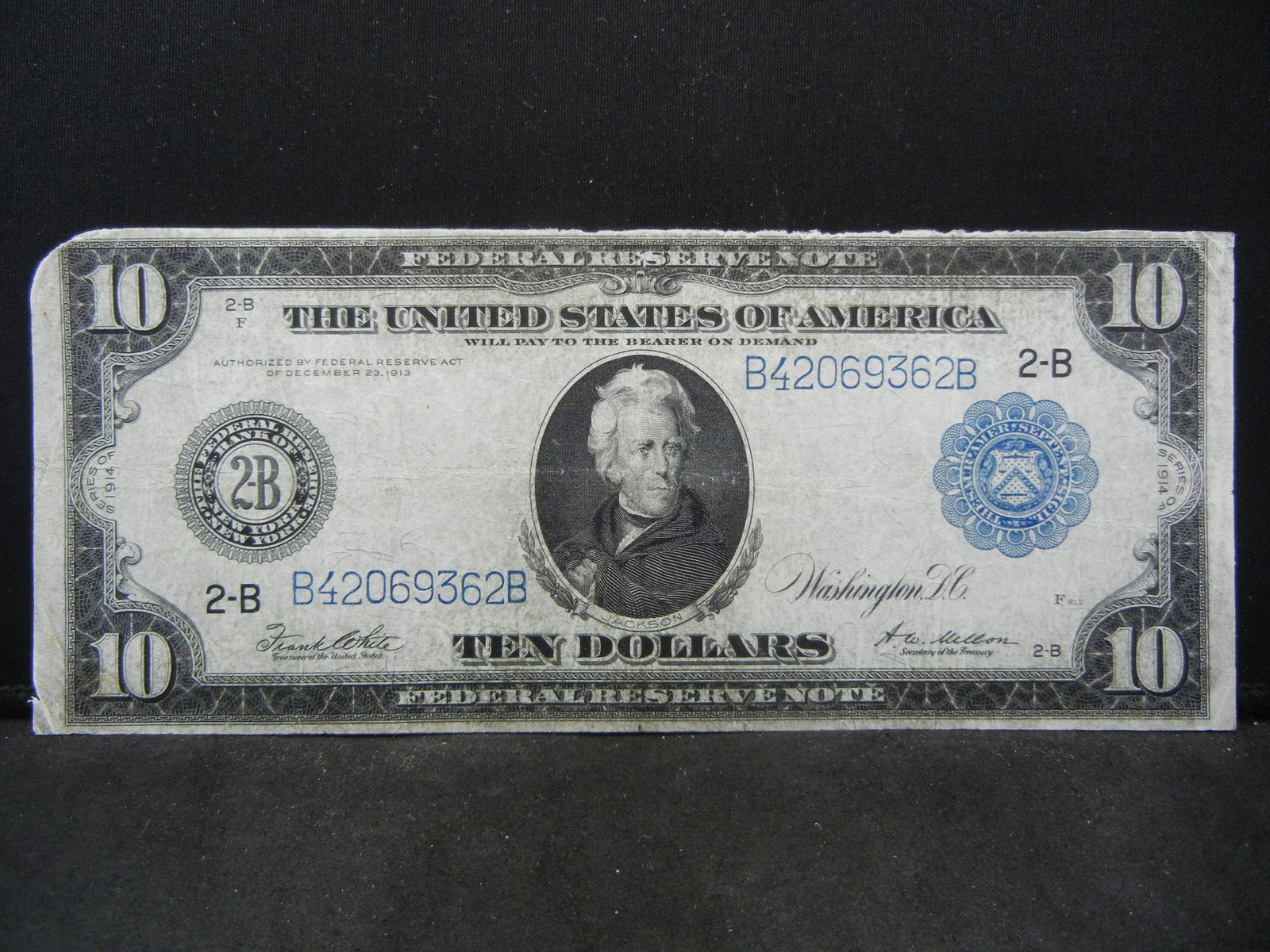 1914 $10 Fed Note. Industry and Agriculture Reverse (1 of 3)