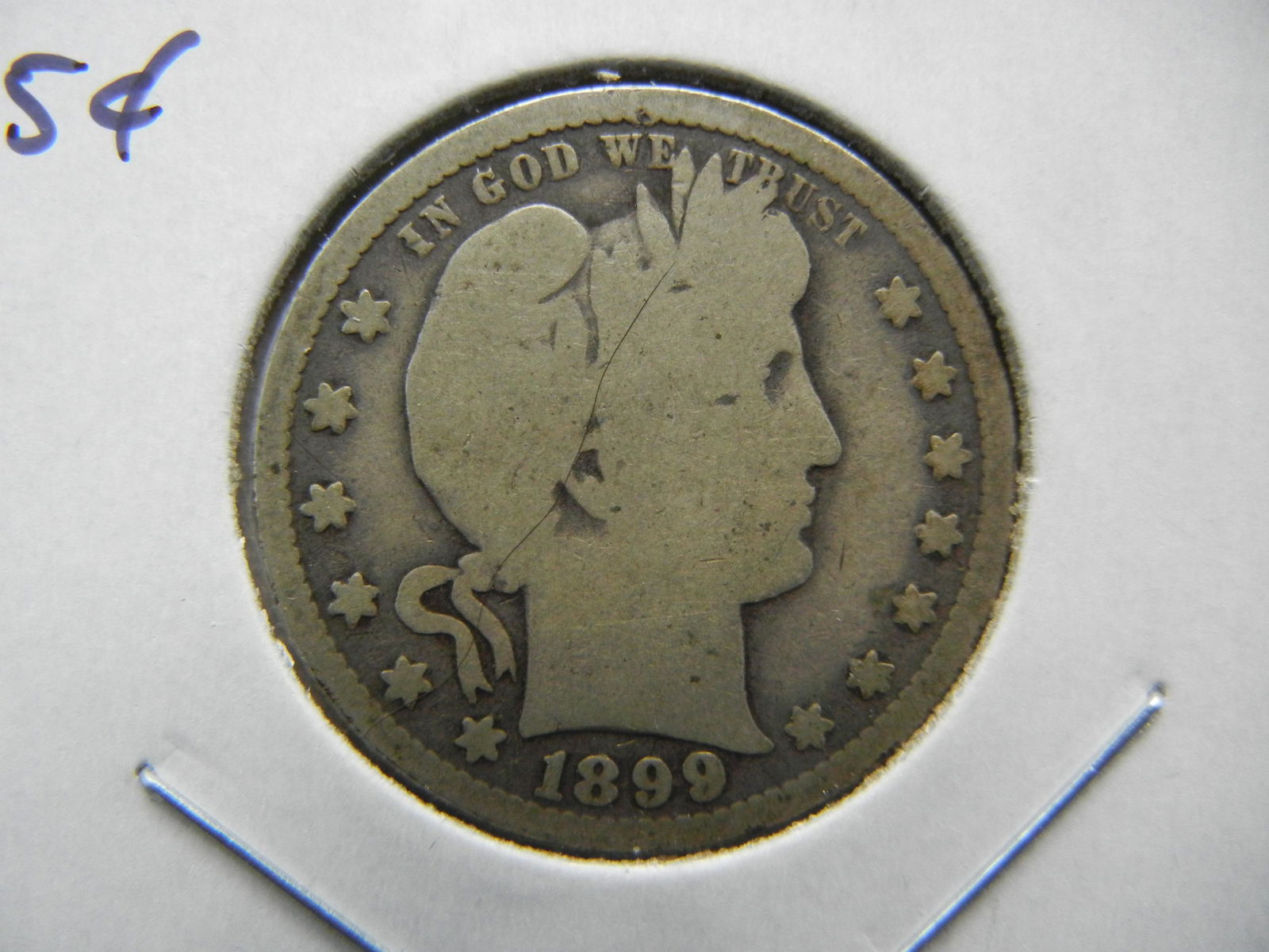 1899-O Barber 25c.  Good. (1 of 3)