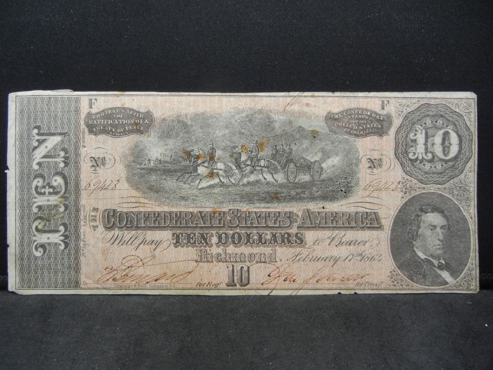 1864 CONFEDERATE $10 (1 of 3)