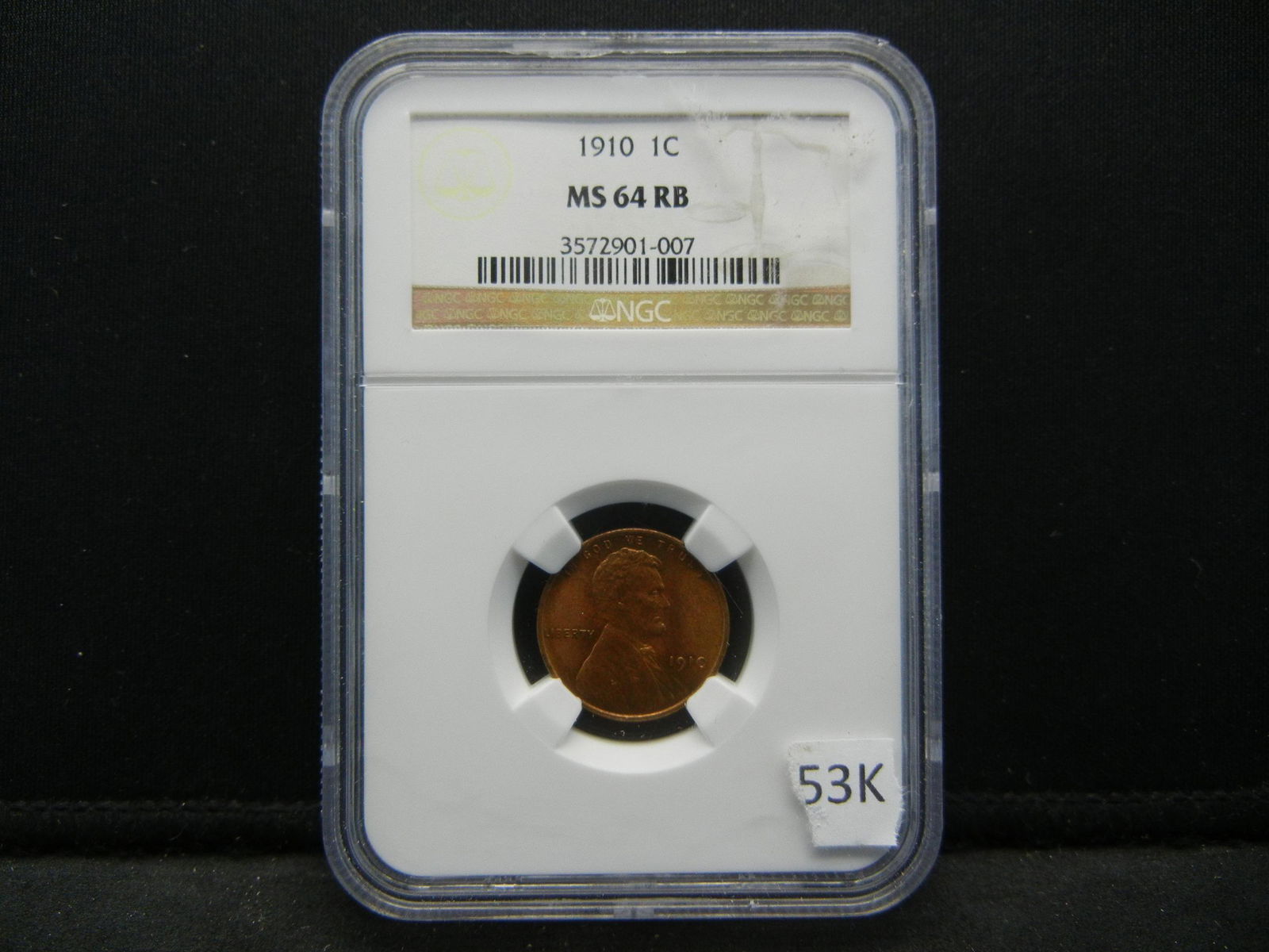 1910 Wheat cent. MS64 Red/Brown. Graded by NGC. (1 of 4)