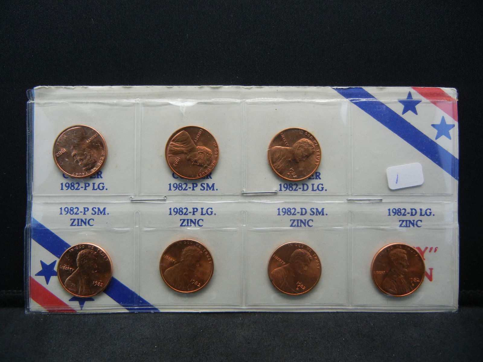 (7) Variety 1982 Lincoln Memorial Set (Copper and Zinc) (1 of 4)