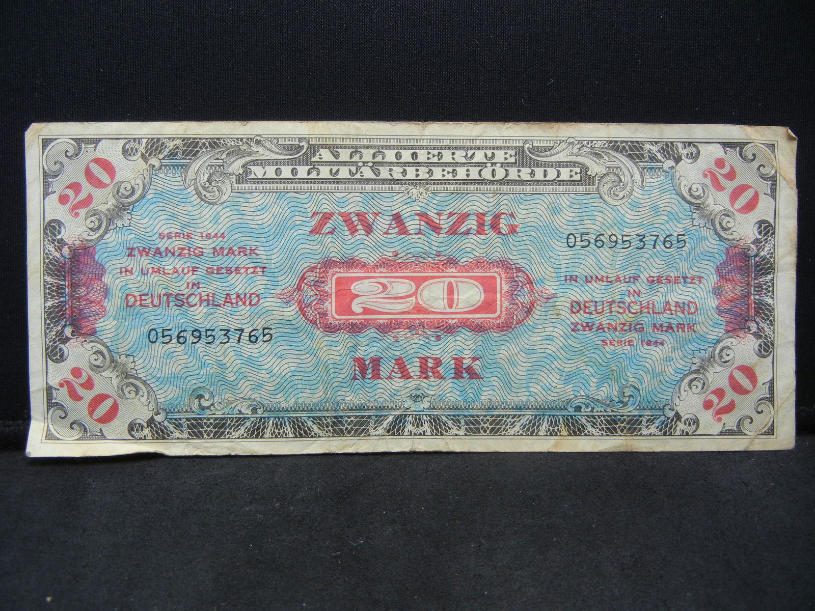 1944 Germany  Twenty Mark Allied Military Currency (1 of 3)