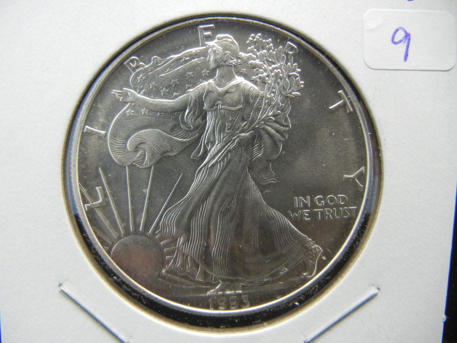 1993 American Silver Eagle.  Brilliant Uncirculated. (1 of 3)