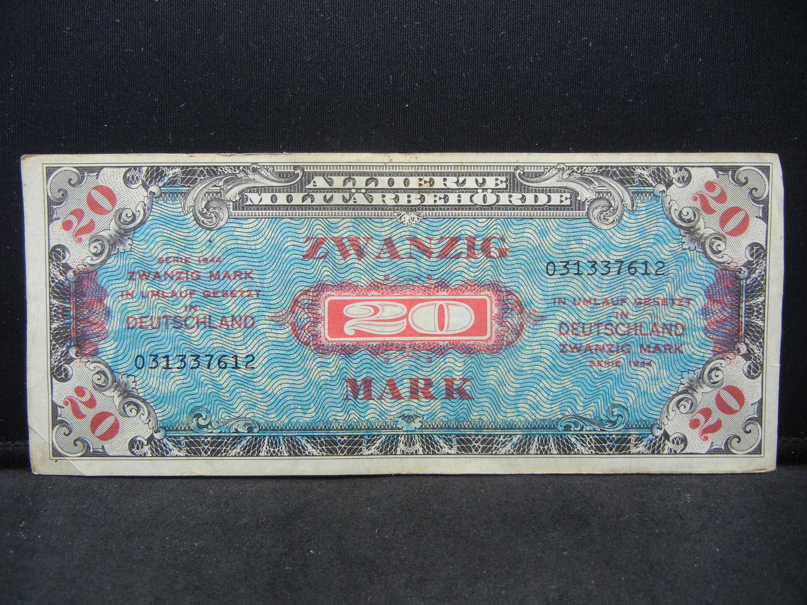 1944 Germany 20 Mark Allied Military Currency. (1 of 3)