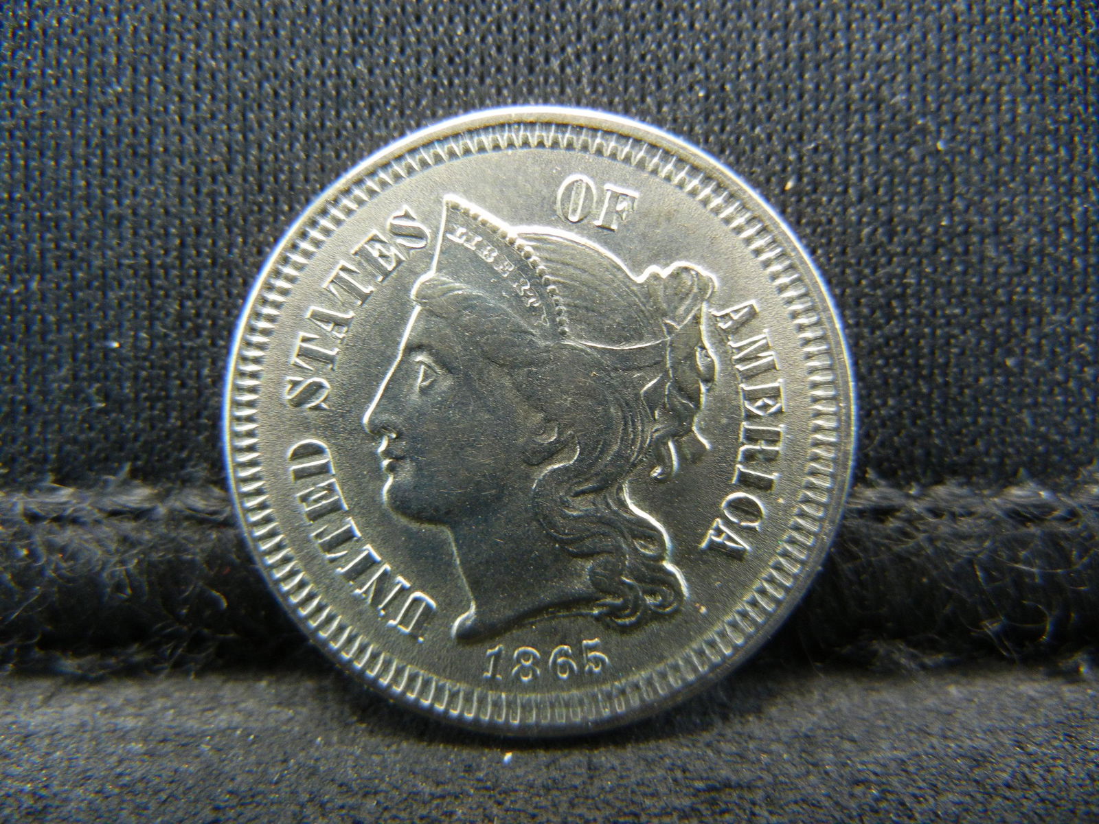 1865 High Grade 3 Cent Nickel Strong Details (1 of 2)