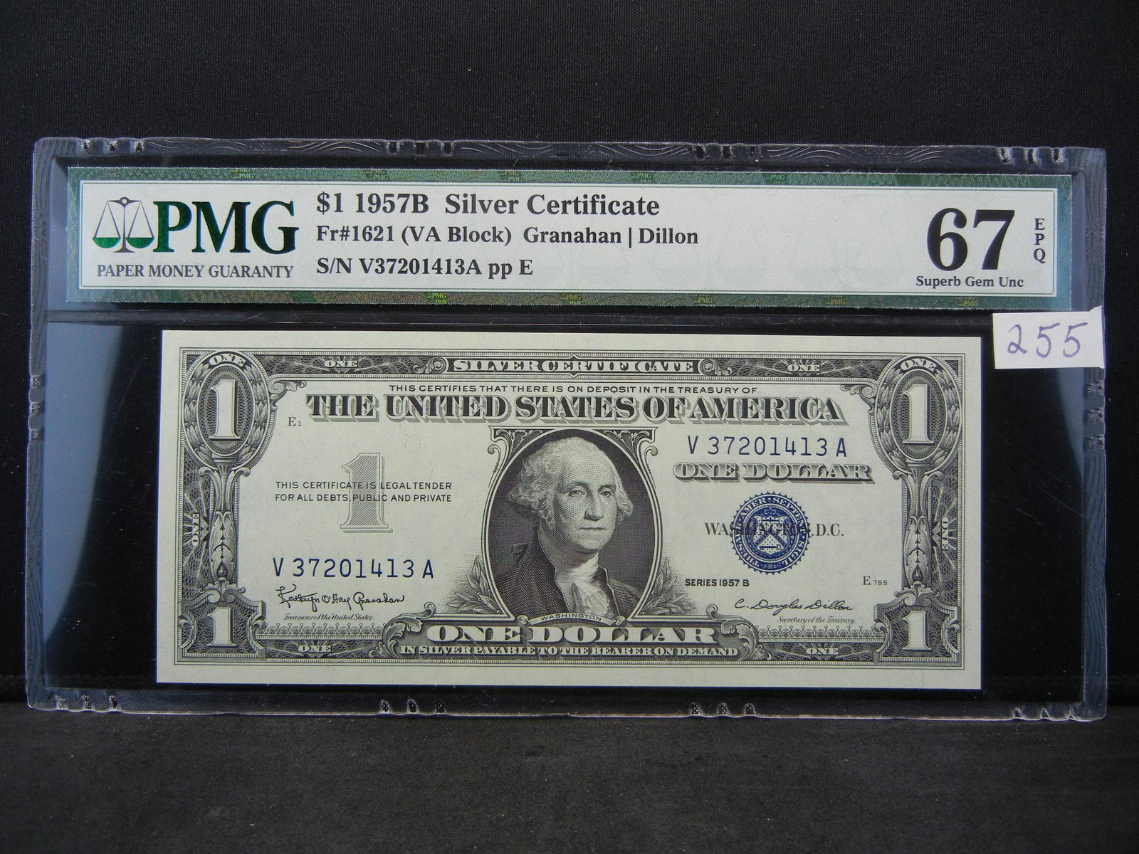 1957 B $1.00 Silver Certificate PMG 67 Superb Gem Unc (1 of 5)