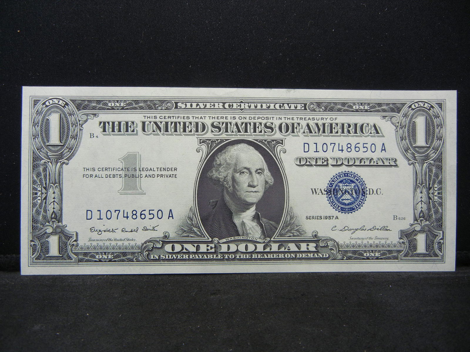 1957 A $1.00 Silver Certificate Crisp Note (1 of 3)