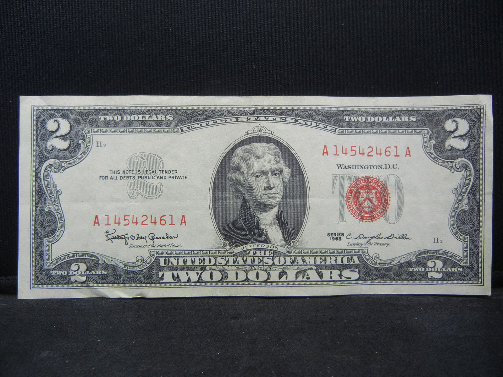 1963 $2.00 Red Seal Note (1 of 3)