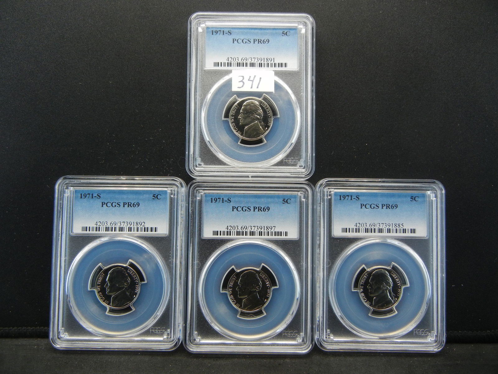 (4) 1971 S Jefferson Nickels PCGS PR69 (1 of 11)