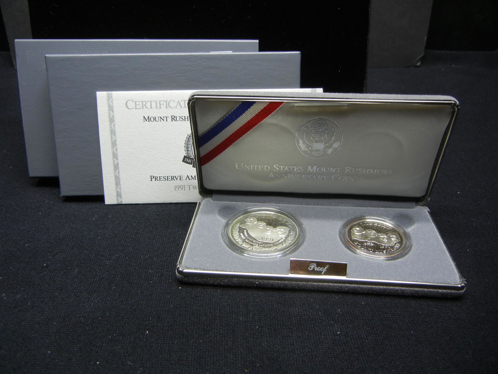 1991 United States Mount Rushmore 2 Coin Proof Set w/ (1 of 4)