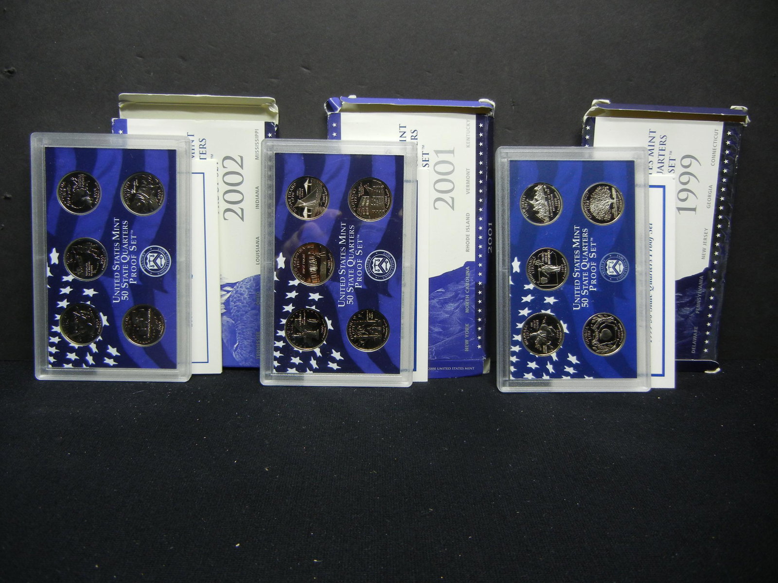 1999, 2001,2002 Proof quarters sets (1 of 10)