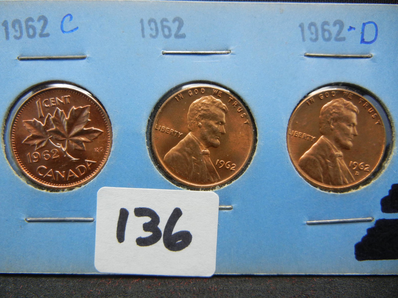 1962 PD Wheat Cents, 1962 C Canada Cent (1 of 2)