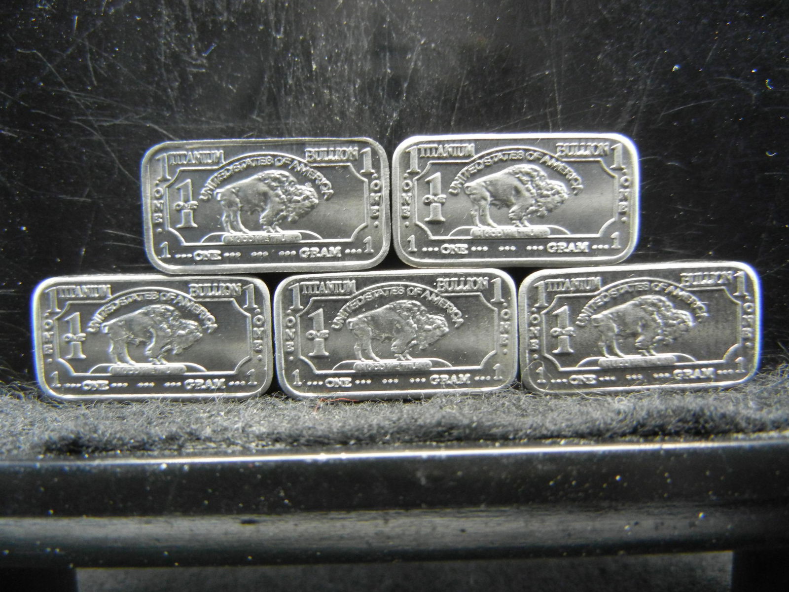 5 One Gram Titanium Bullion Bars (1 of 2)