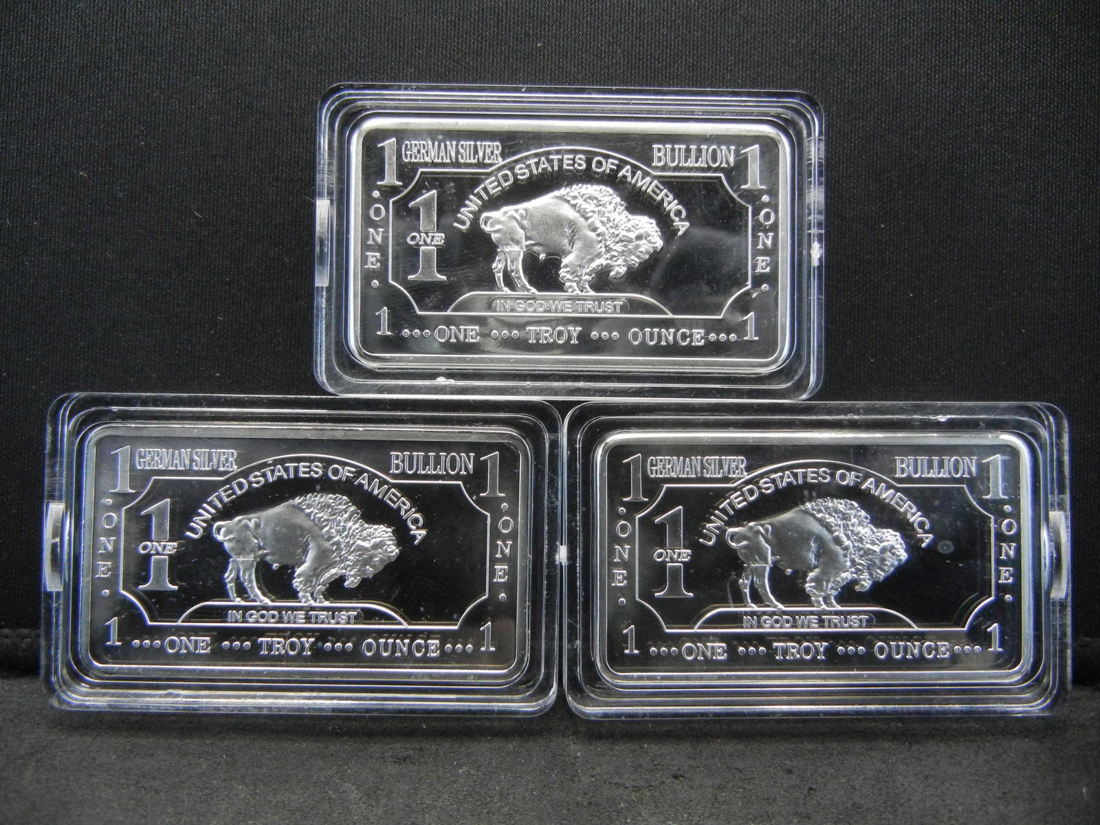 CLAD 3 One Troy Ounce German Silver Buffalo Collector: CLAD 3 One Troy Ounce German Silver Buffalo Collector Bars Clad