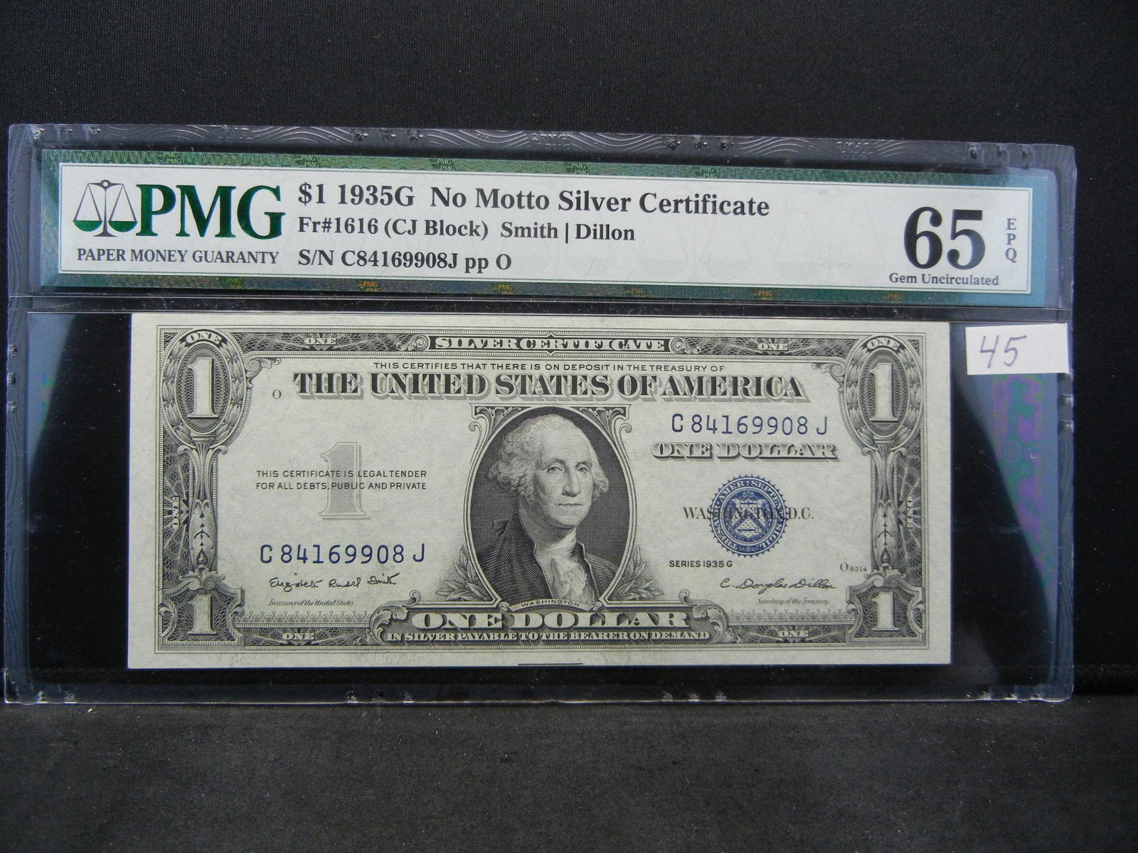 1935 $1.00 Silver Certificate PMG 65 (1 of 5)