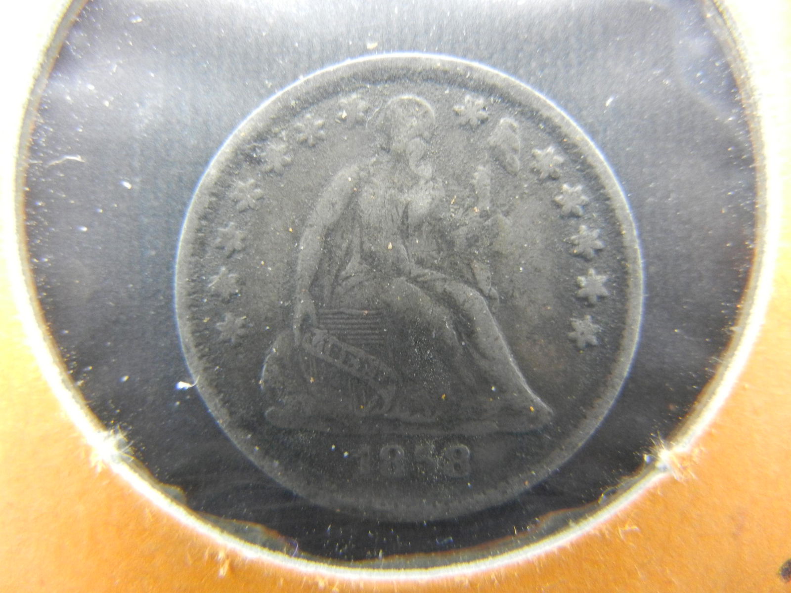 1858 Seated Half Dime VF (1 of 3)