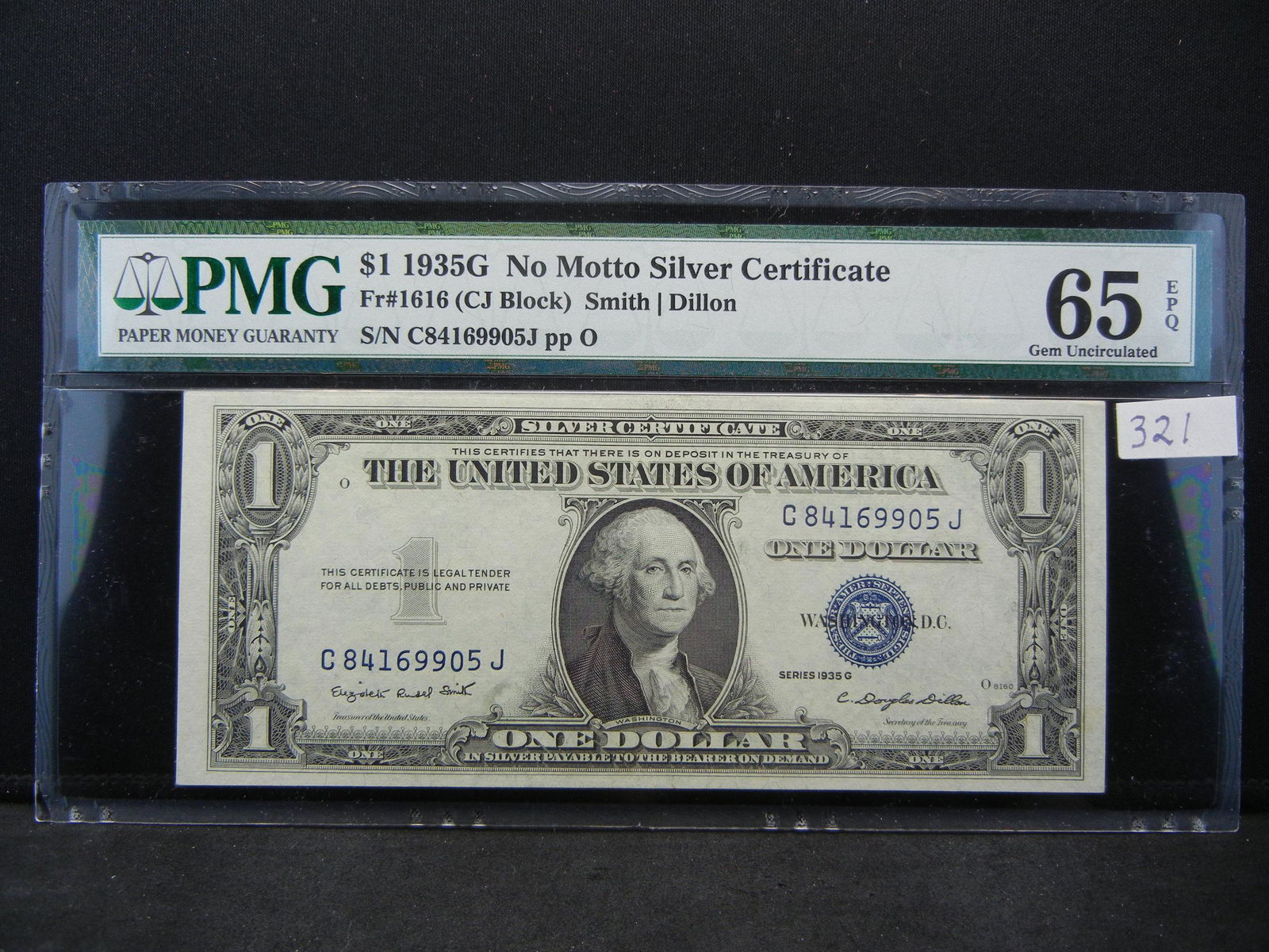 1935 $1.00 Silver Certificate PMG 65 (1 of 5)
