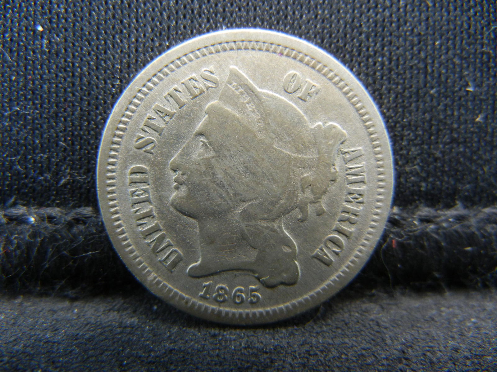 1865 Three Cent Nickel Civil War Date (1 of 2)