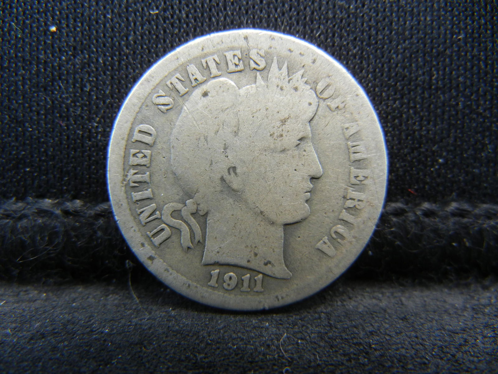 1911 United States Barber Silver Dime (1 of 2)