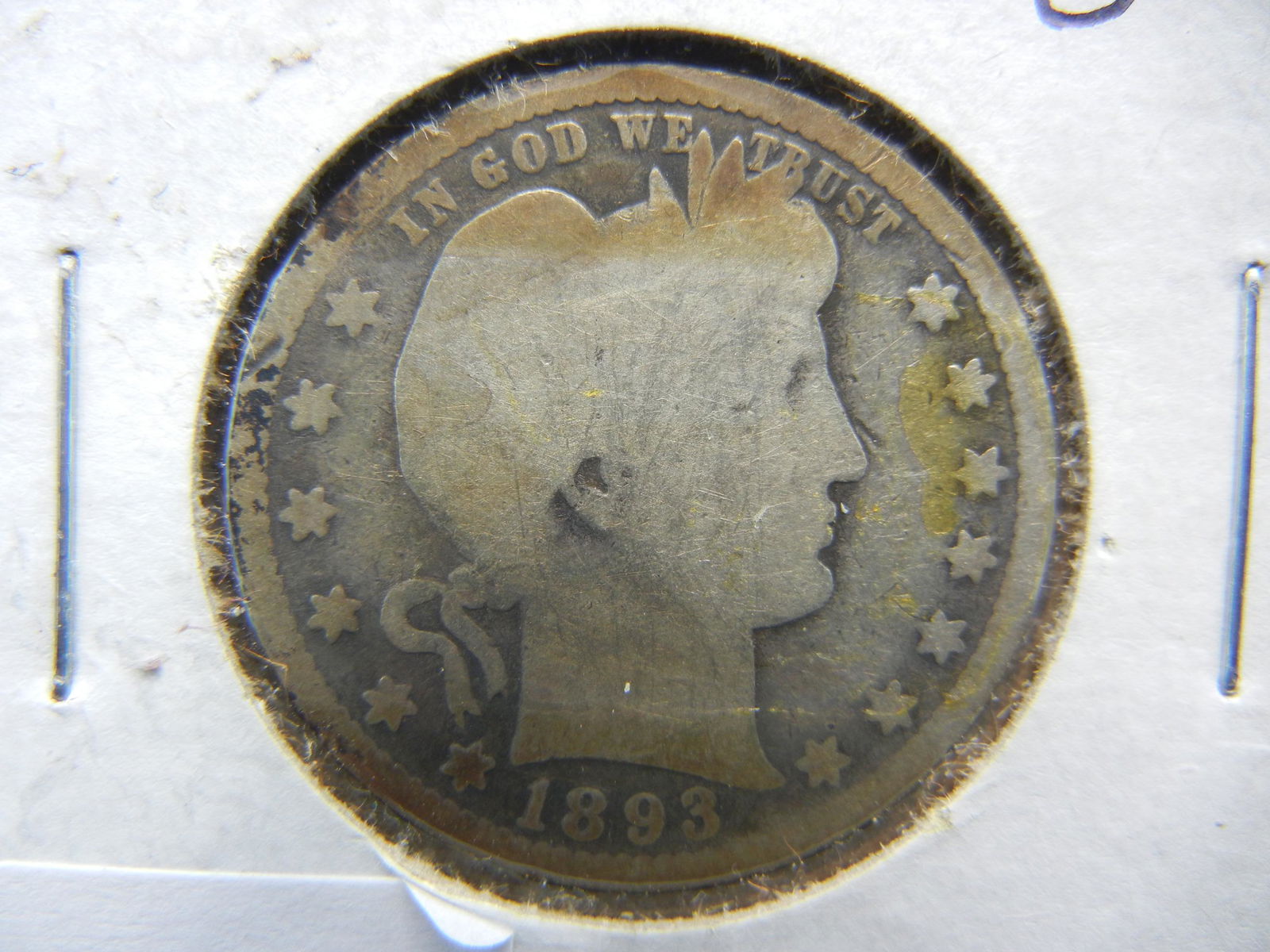 1893 O Barber Quarter Early Date (1 of 3)