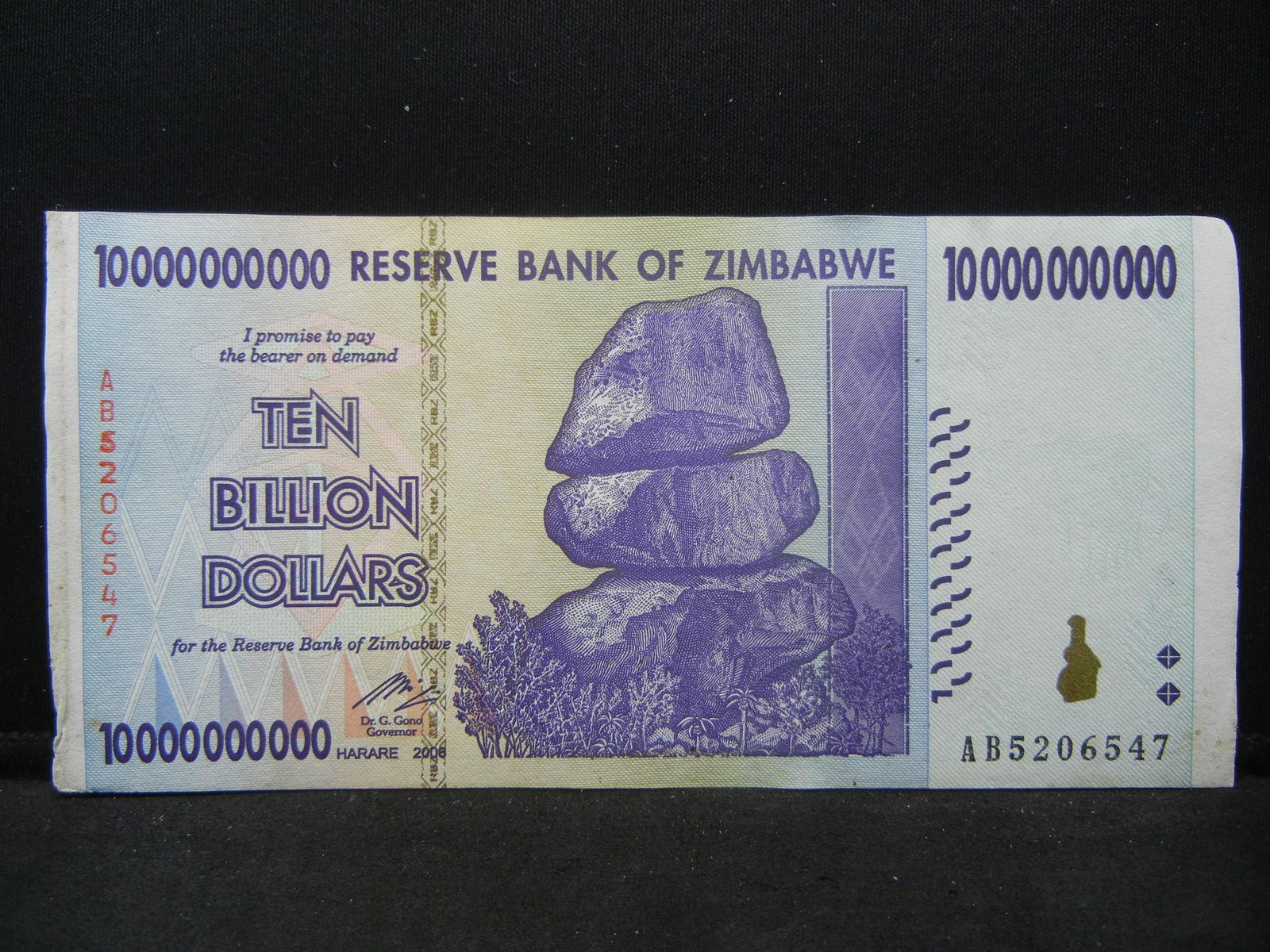 10 BILLION DOLLAR ZIMBABWE NOTE! (1 of 3)