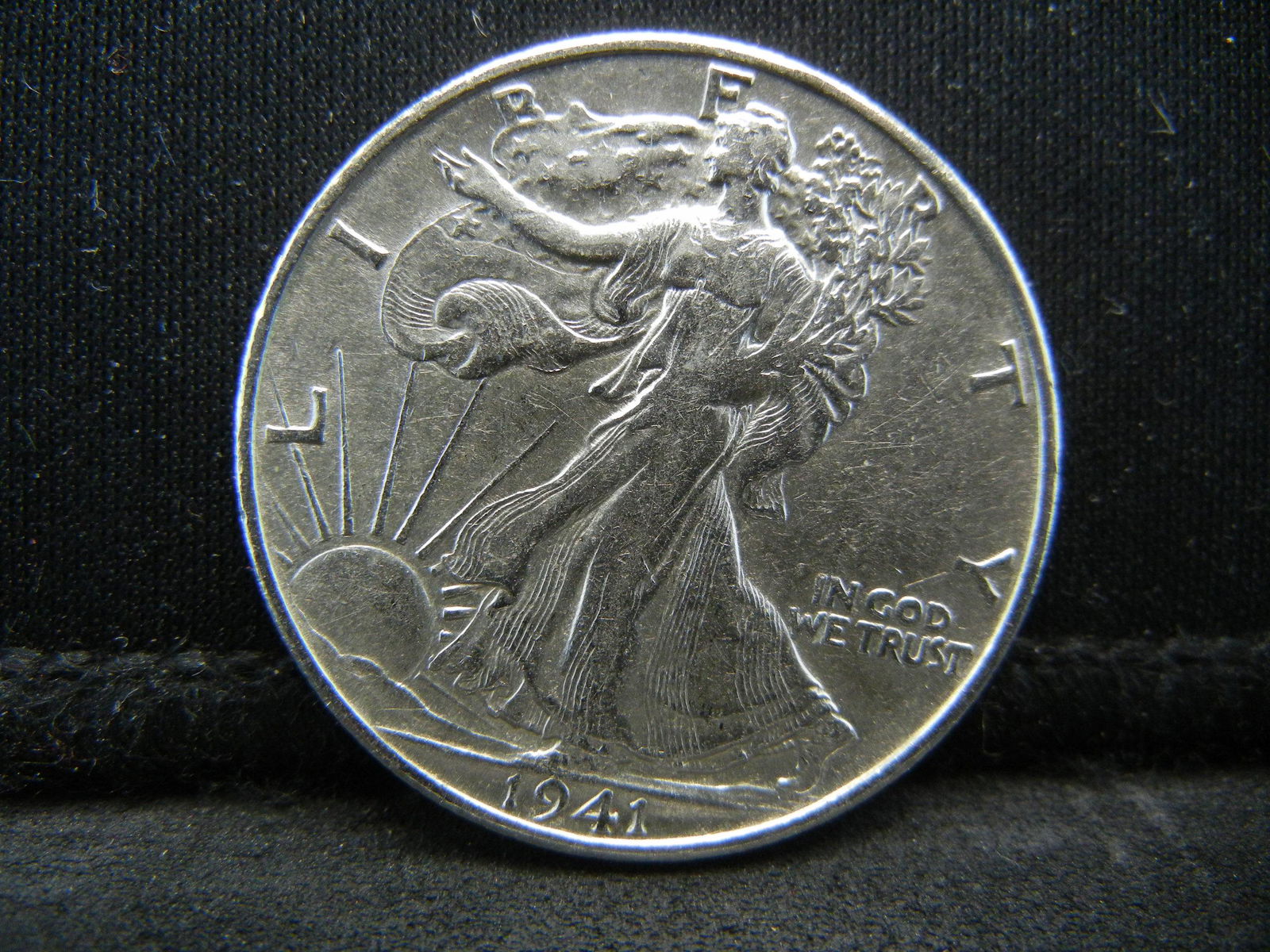 1941 S Walking Liberty half Dollar higher grade Semi (1 of 2)