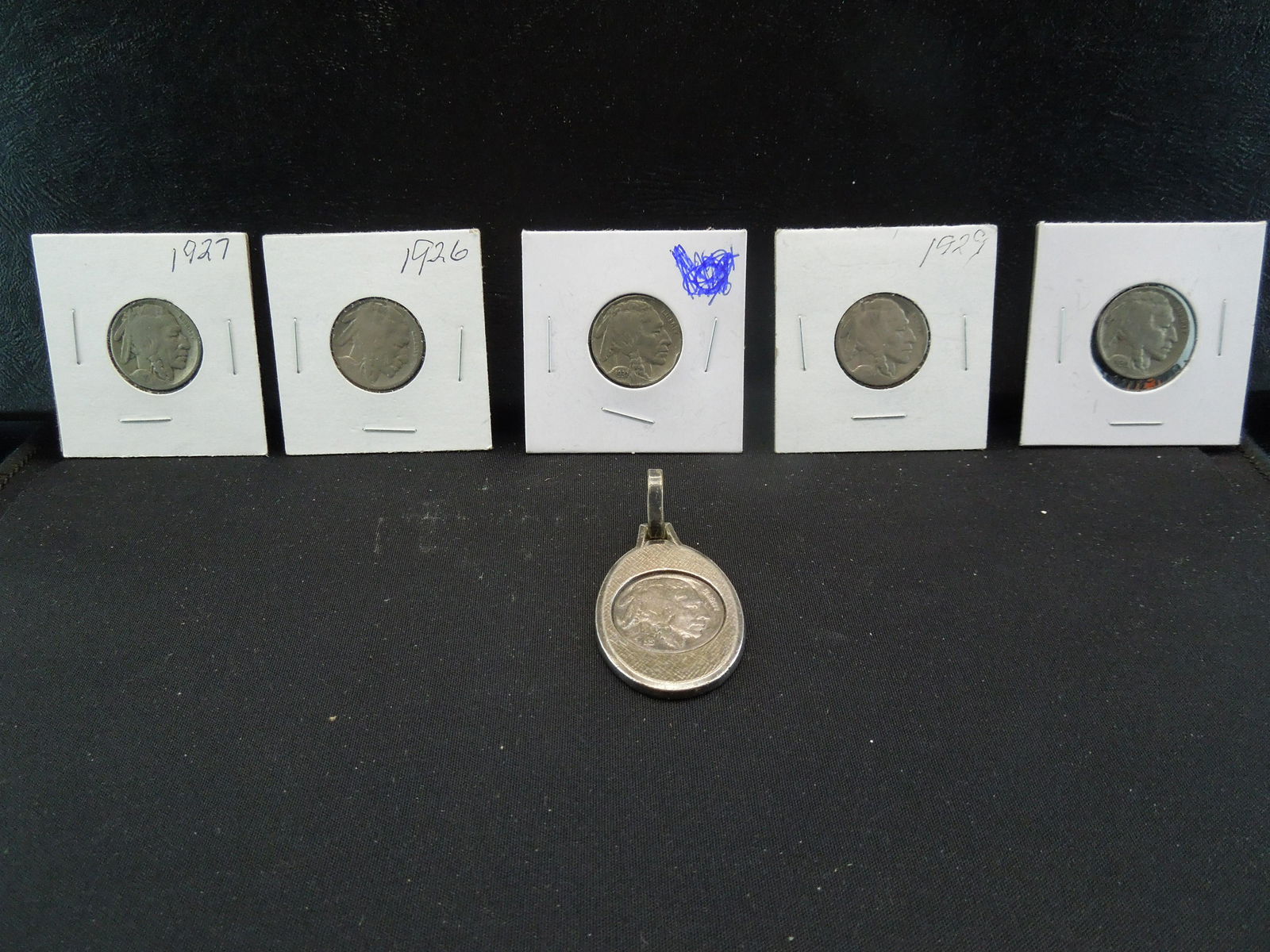 5 buffalo nickels and a buffalo nickel keychain (1 of 9)