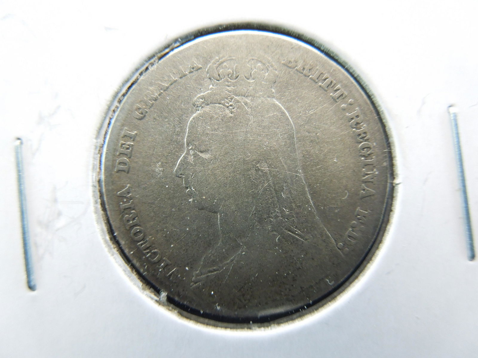 1890 silver one shilling coin from england (1 of 3)