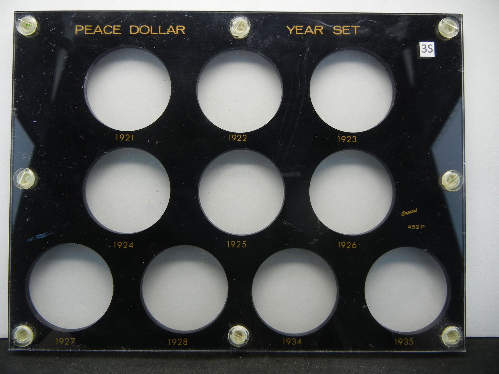 EMPTY Peace Dollar Year Set Holder EMPTY (1 of 2)