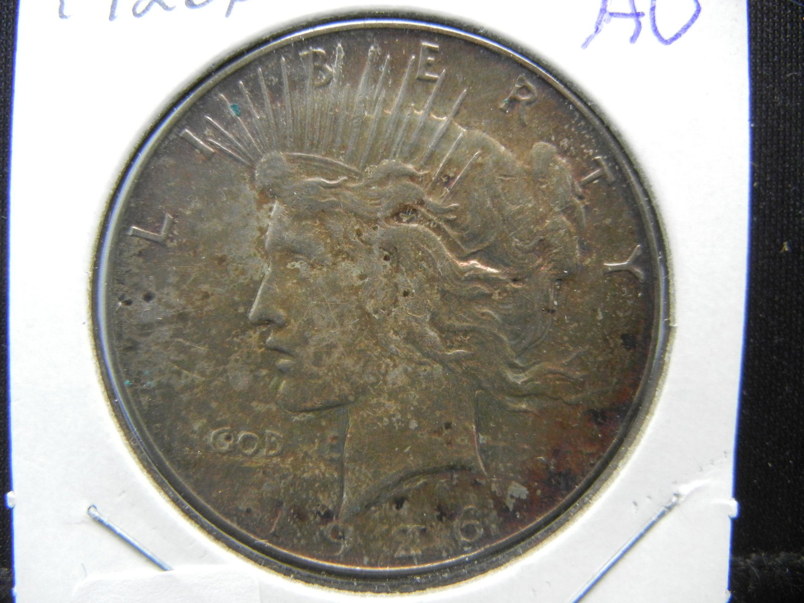 1926 S US Peace Dollar.  Almost Uncirculated. (1 of 3)