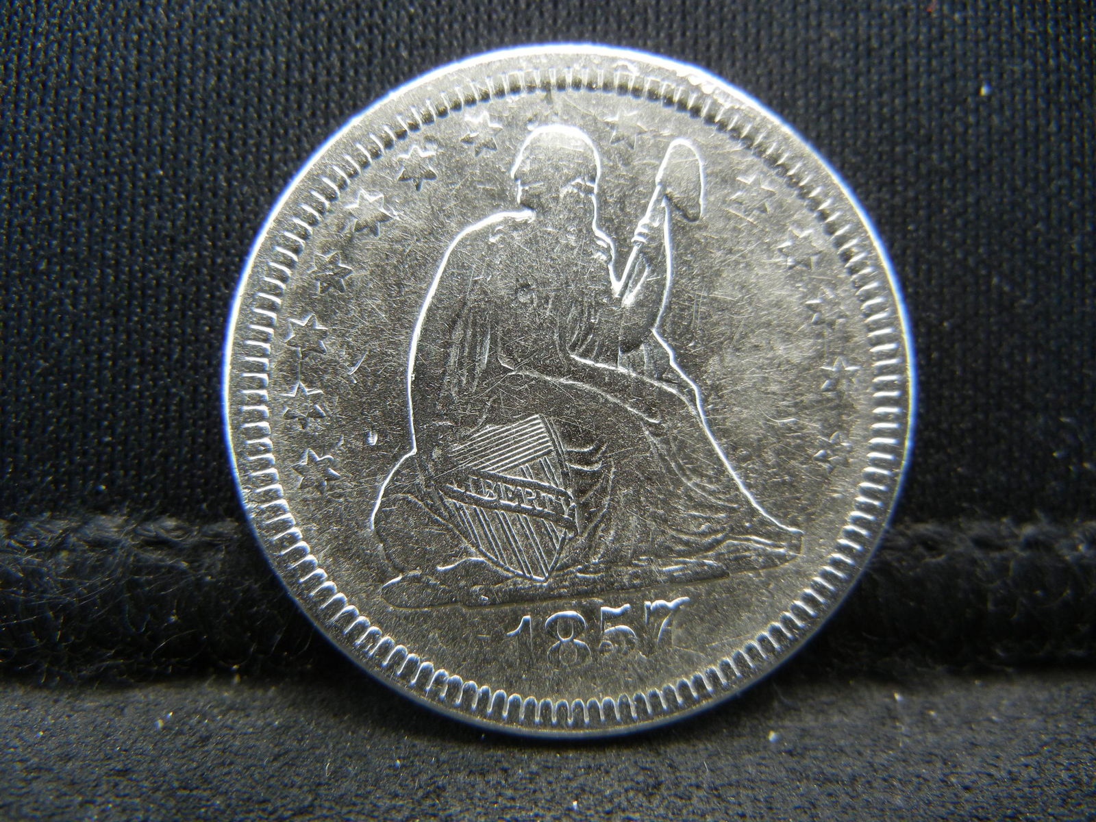 1857 Seated Quarter Full Liberty (1 of 2)