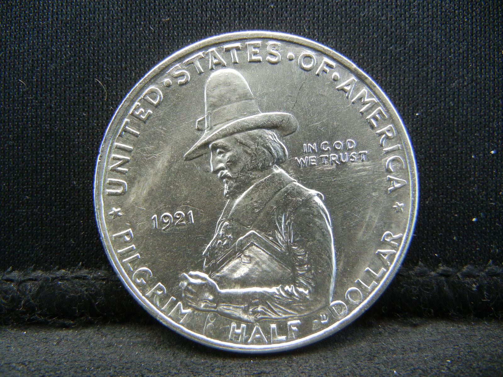 1921 Pilgrim Half Dollar Commem Strong Details Scarce (1 of 2)