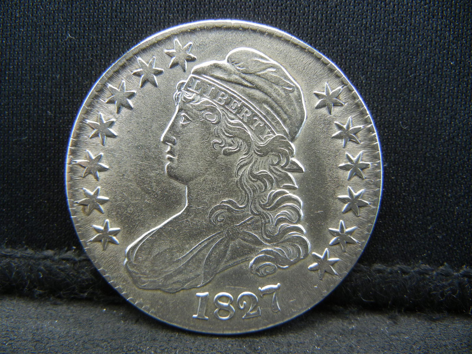 1827 Capped Bust half Dollar AU Flashy !! (1 of 3)
