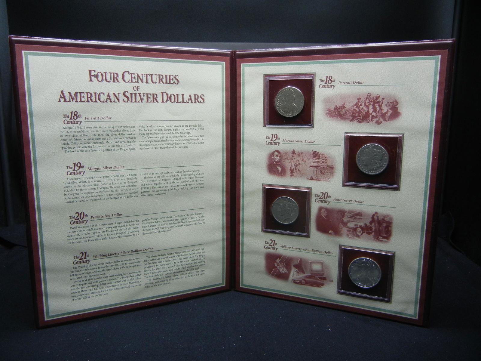 Four Centuries Silver Dollars 1794 8 Reales, 1896 Dated (1 of 9)