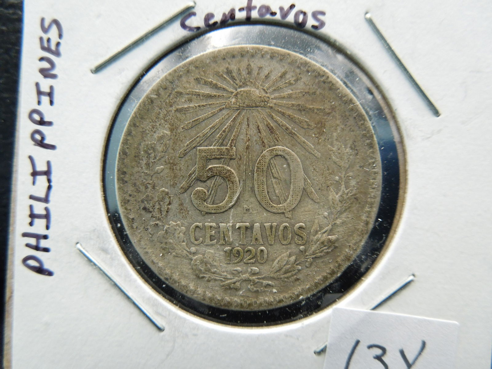 1920 Philippines 50 Centavos - .750 Silver (1 of 3)
