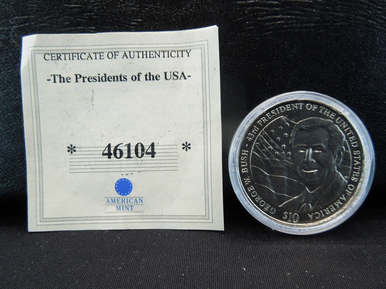 2003 Liberia George W. Bush Commemorative Ten Dollar: 2003 Liberia George W. Bush Commemorative Ten Dollar Coin