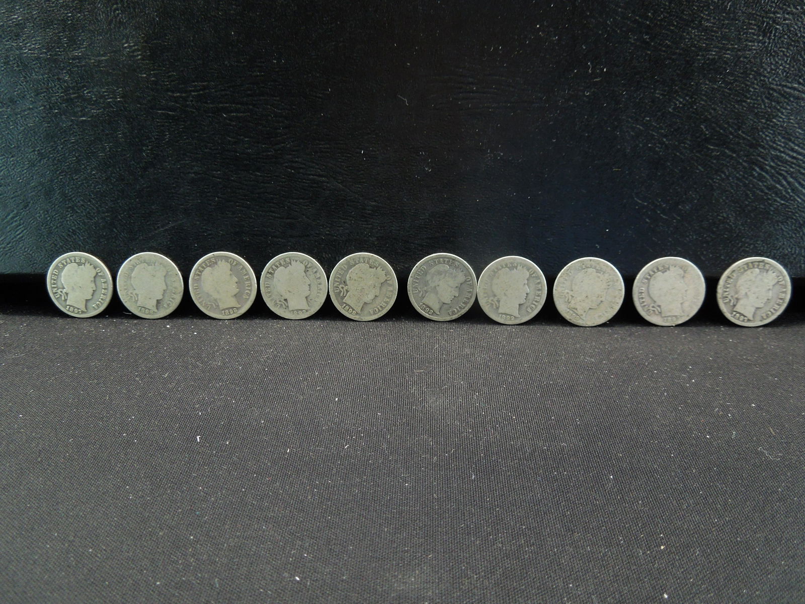 1800's Barber Dimes - Lot of 10 (1 of 6)
