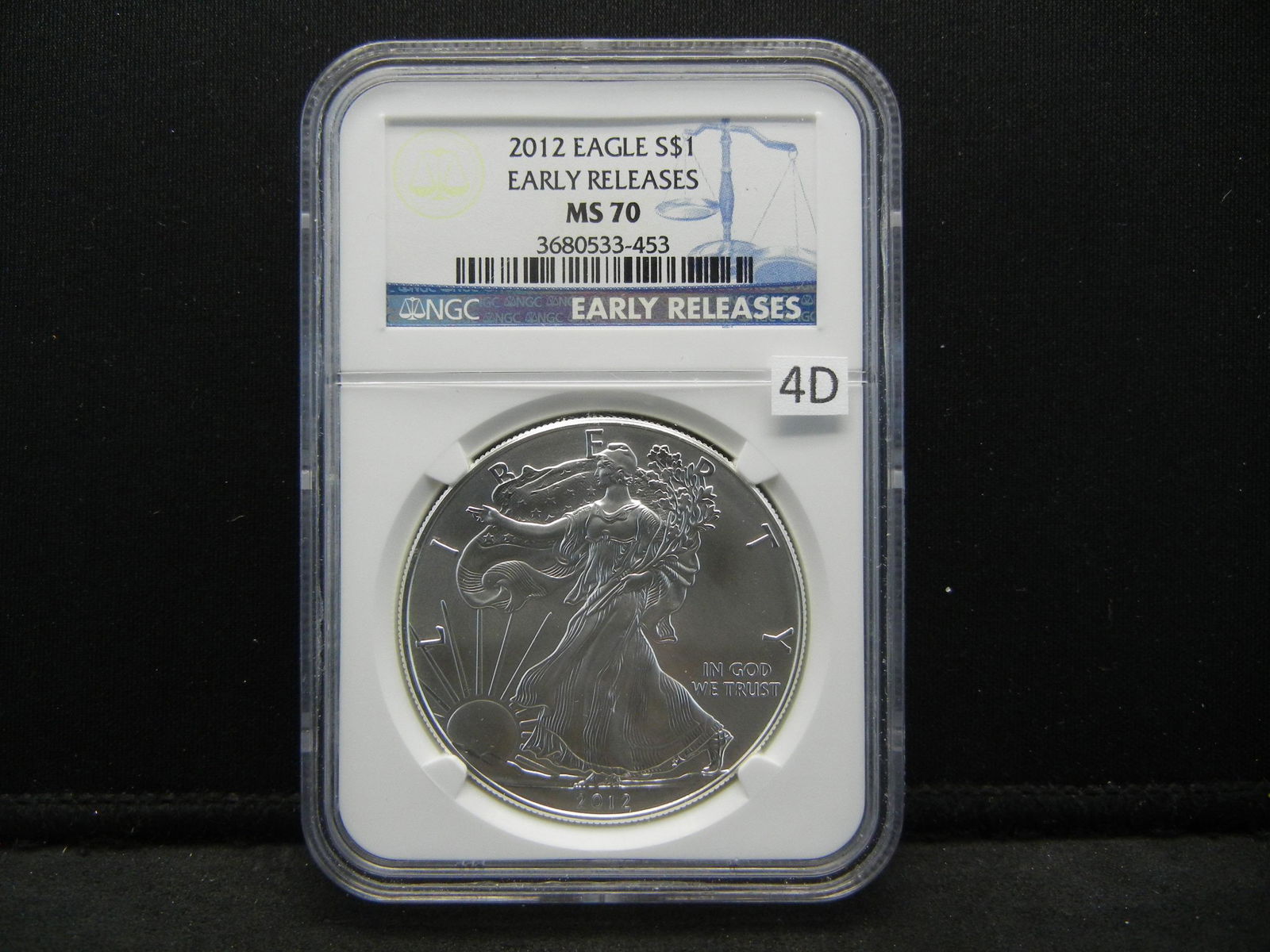 2012 American Silver Eagle NGC Early Release MS70 (1 of 4)