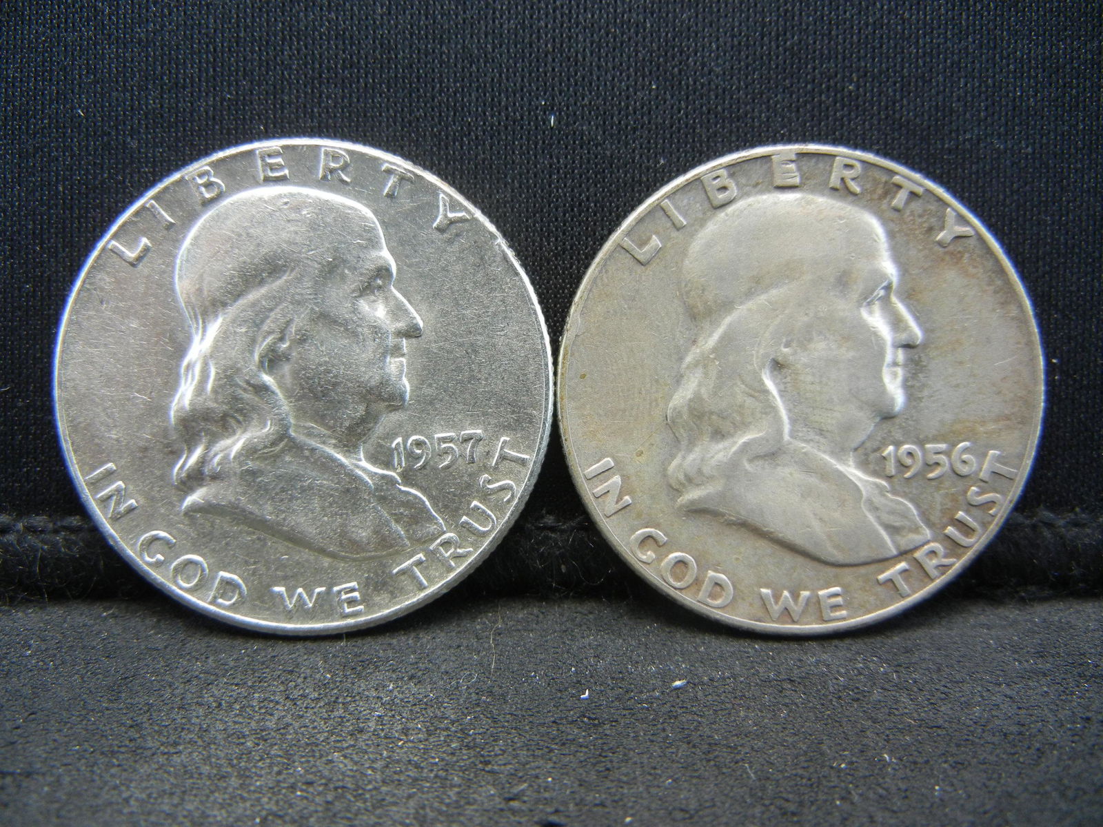 1956, 57 Franklin Half Dollars (1 of 2)